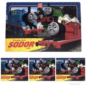 Set of 4 Thomas The Train Childrens Placemats Greetings from Sodor Table Mat NEW